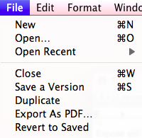 Versions File Options