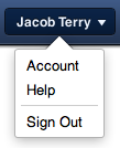 New MobileMe Account Dropdown