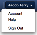 Old MobileMe Account Dropdown